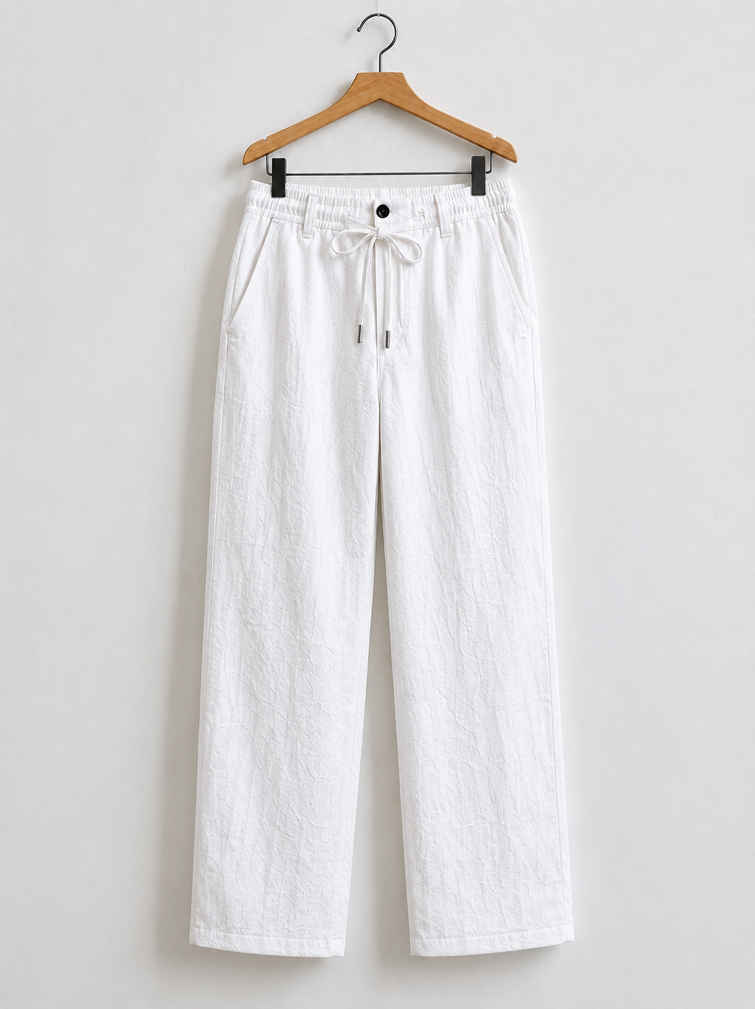 Men's Cotton Linen Trouser - White