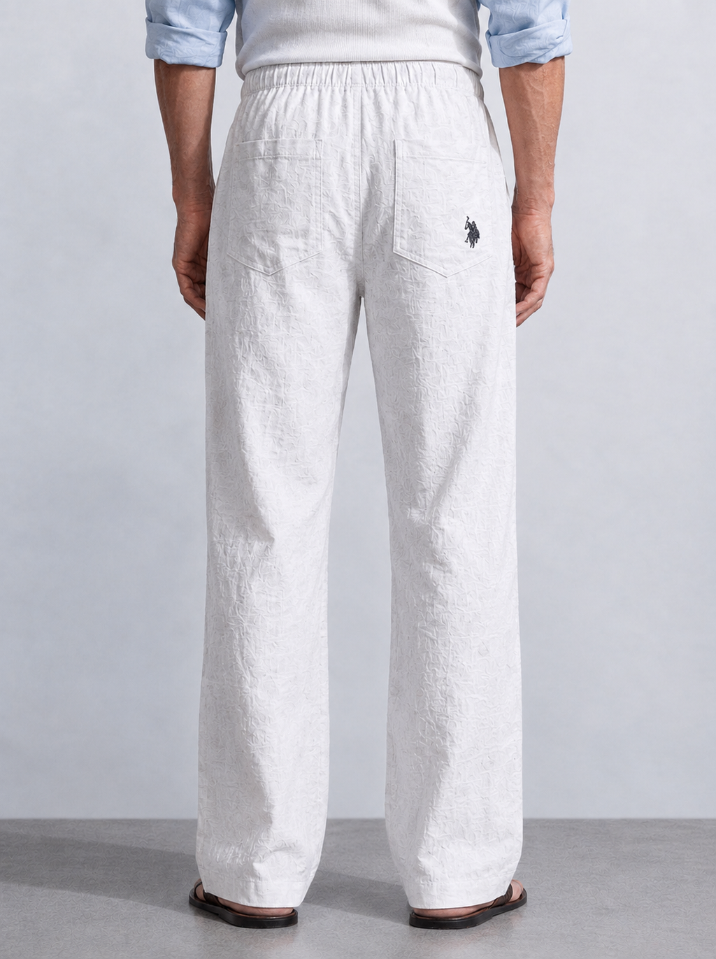 Men's Cotton Linen Trouser - White