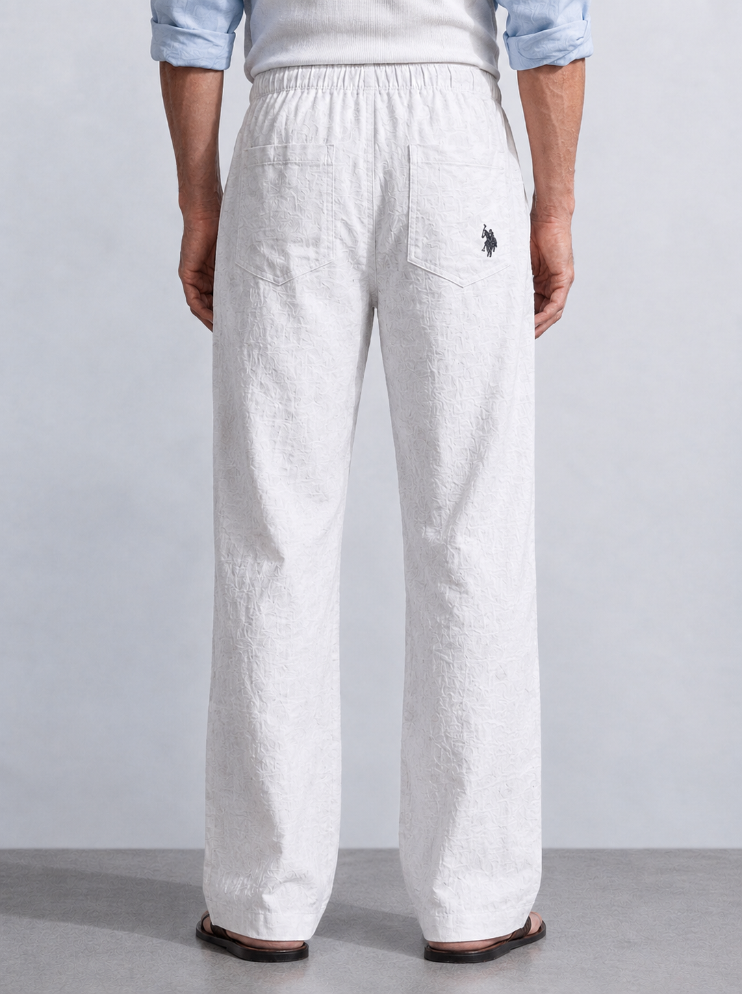 Men's Cotton Linen Trouser - White