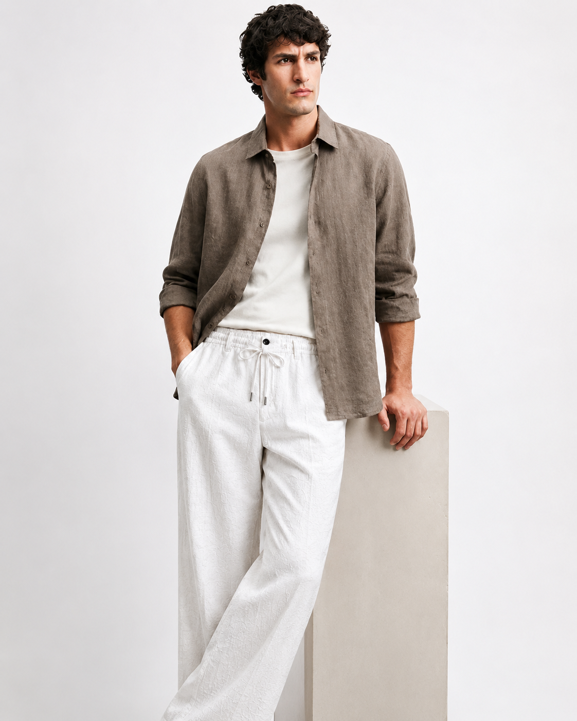 Linen Textured trouser and shirt -Full Set