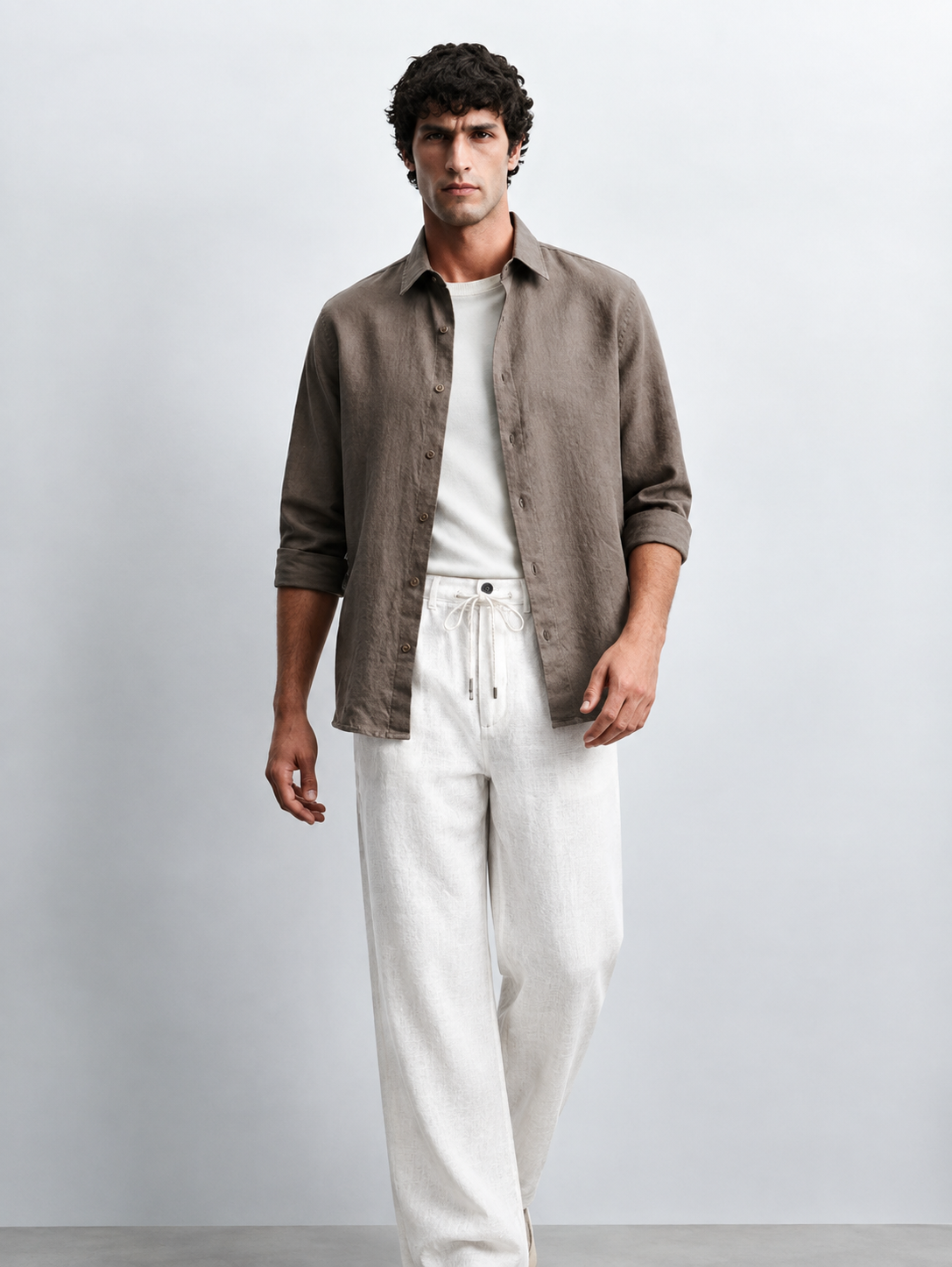 Linen Textured trouser and shirt -Full Set
