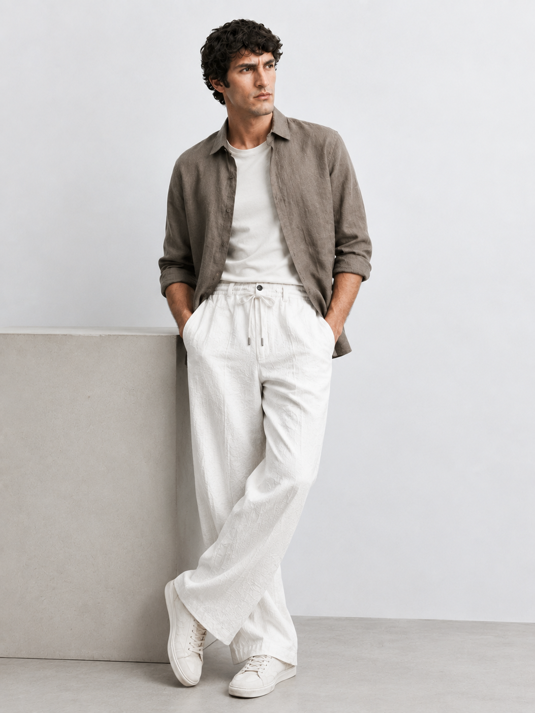 Linen Textured trouser and shirt -Full Set