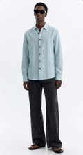 Light Blue- Linen Blend Full sleeves Shirt