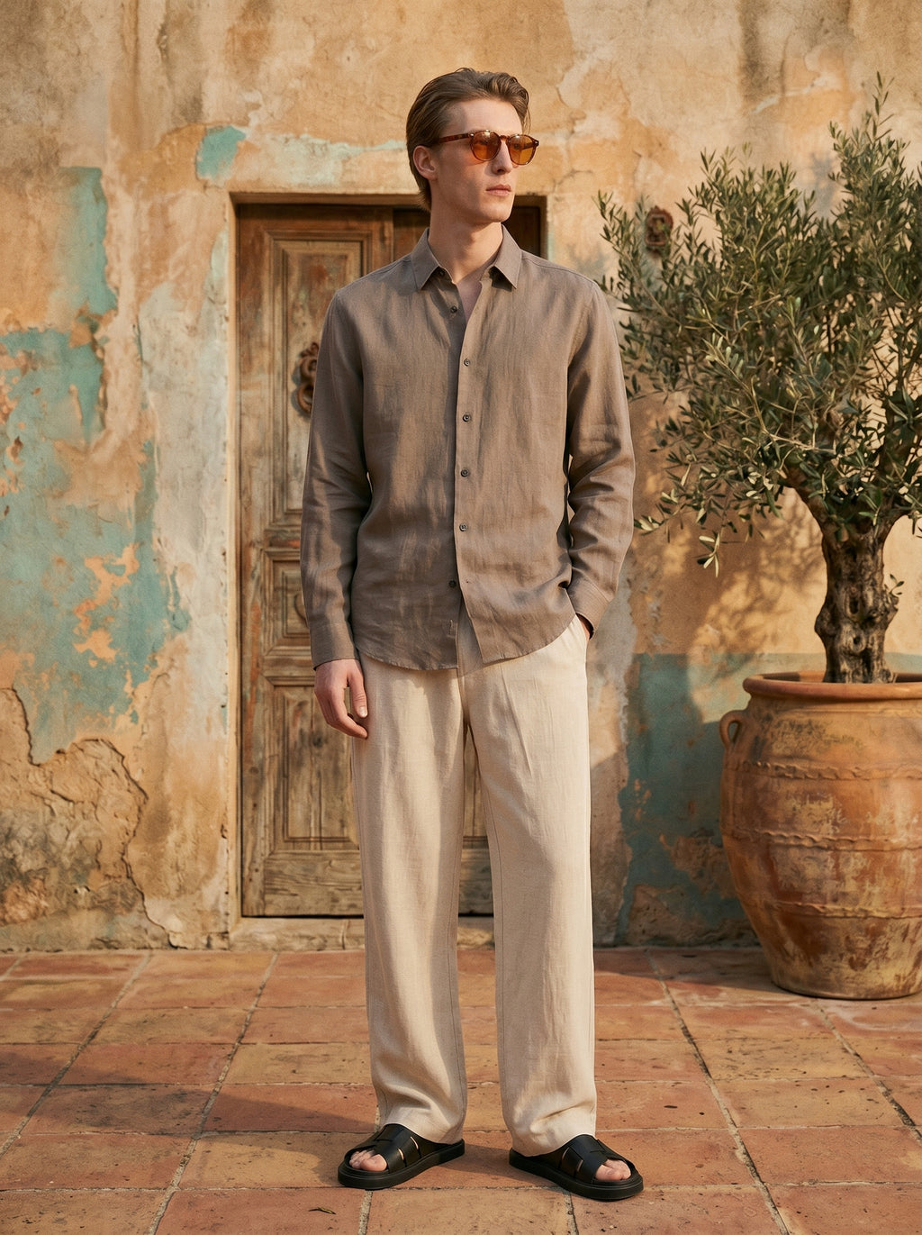 Linen trouser and shirt -Combo