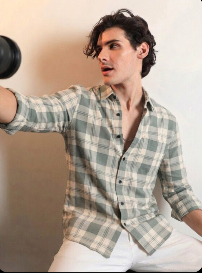 Cotton Blend Full sleeves Shirt- Checked