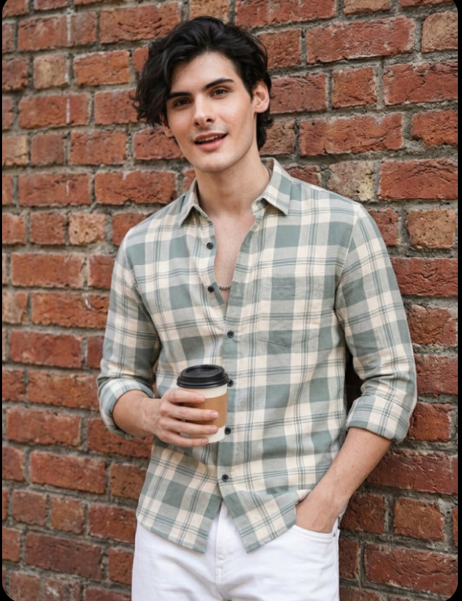 Cotton Blend Full sleeves Shirt- Checked