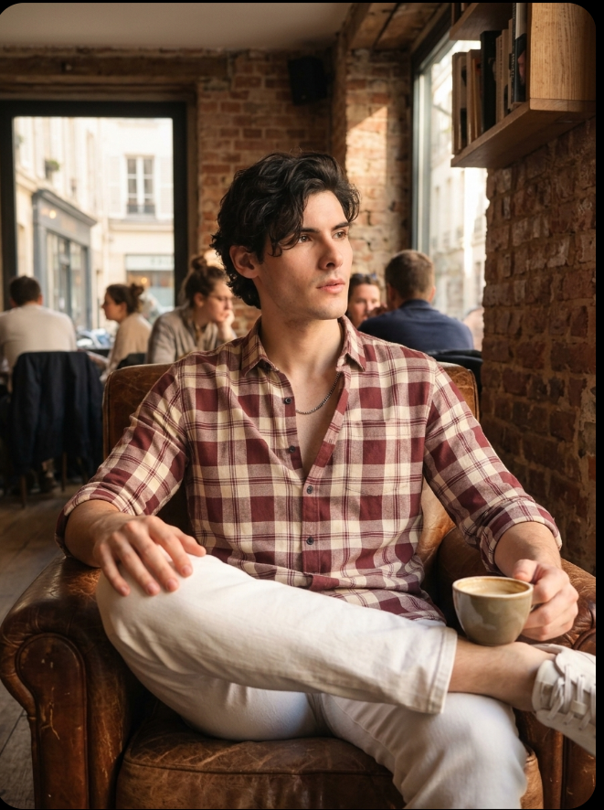 Cotton Blend Full sleeves Shirt- Checked