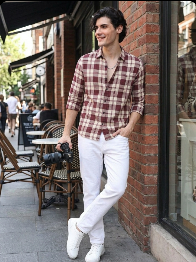 Cotton Blend Full sleeves Shirt- Checked