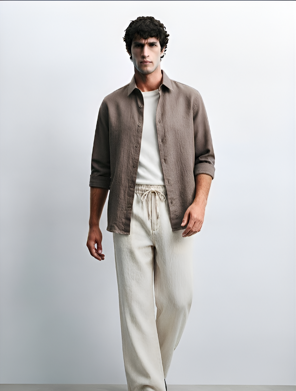 Linen Textured trouser and shirt -Combo